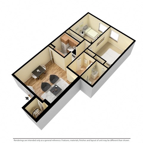 Casa Bella Apartments in Tucson, Arizona Two Bedroom Floor Plan
